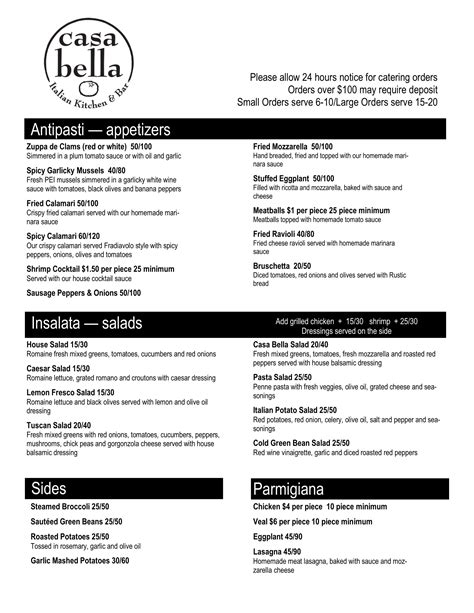 casa ventura menu|Our Menu